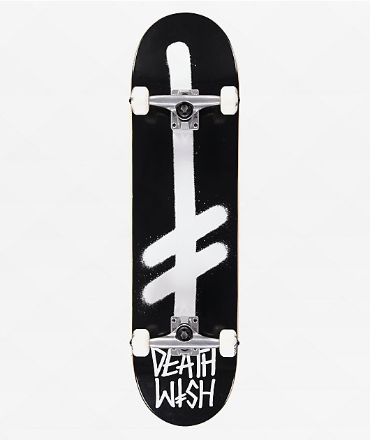 Deathwish Gang Logo Black & White 8.25" Skateboard Complete